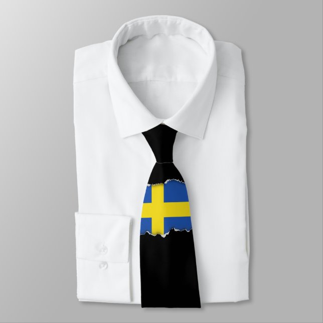 Flagge von Schweden Krawatte (Gebunden)