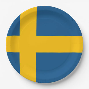 Flagge von Schweden Pappteller