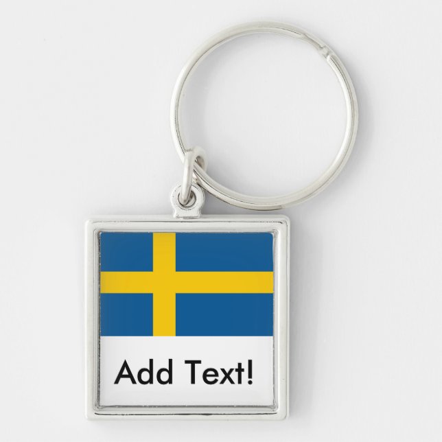 Flagge von Schweden Schlüsselanhänger (Vorne)