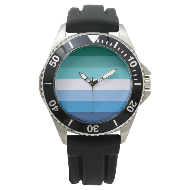 Flagge von Schwulen (LGBT-Symbol) (Gay Pride) (MLM Armbanduhr (Vorderseite)