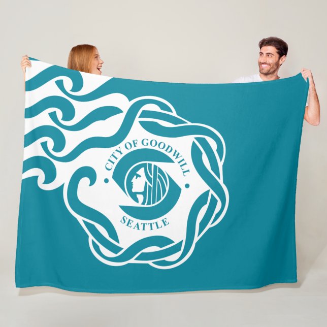 Flagge von Seattle (Washington) Fleecedecke (Beispiel)