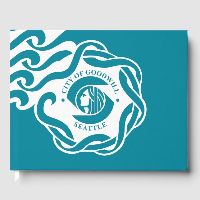 Flagge von Seattle (Washington) Gästebuch (Vorderseite)
