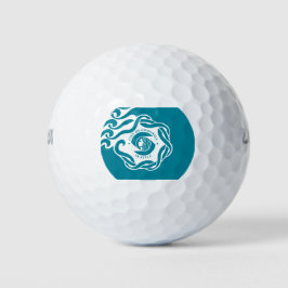 Flagge von Seattle (Washington) Golfball