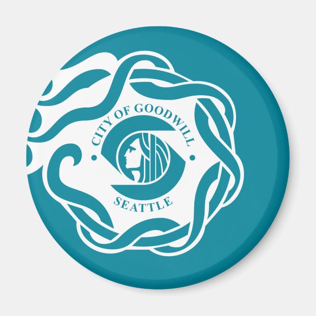 Flagge von Seattle (Washington) Magnet (Vorne)