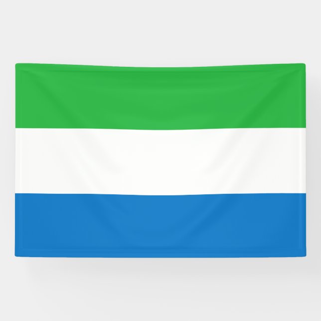 Flagge von Sierra Leone Banner (Horizontal)