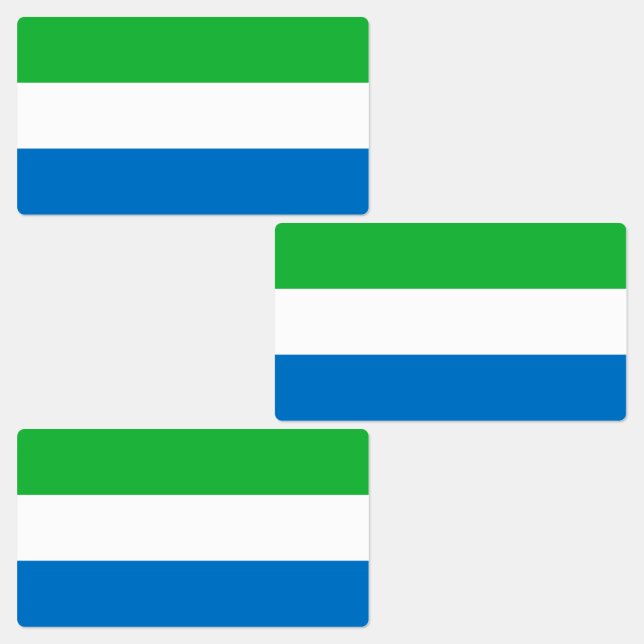 Flagge von Sierra Leone Etiketten (Gruppe)
