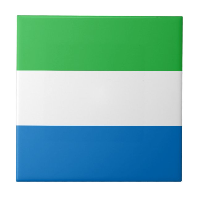 Flagge von Sierra Leone Fliese (Vorderseite)