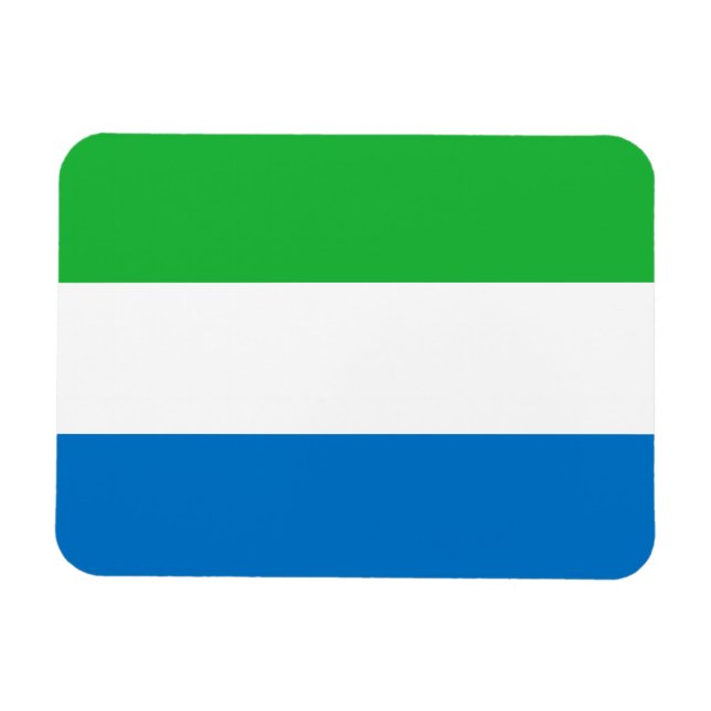Flagge von Sierra Leone Magnet (Horizontal)