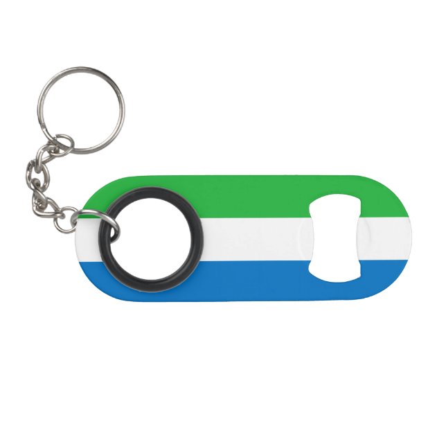 Flagge von Sierra Leone Mini Flaschenöffner (Vorderseite (Horizontal))