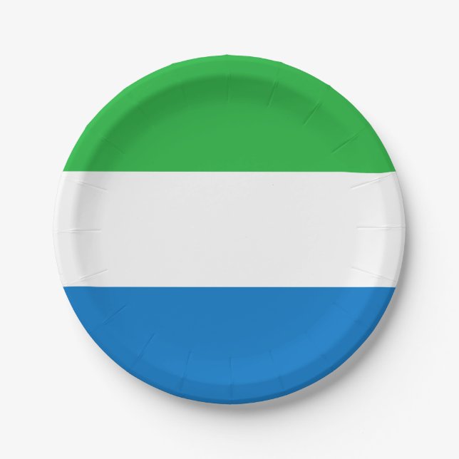 Flagge von Sierra Leone Pappteller (Vorderseite)