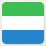 Flagge von Sierra Leone Rechteckiger Pappuntersetzer<br><div class="desc">Patriotische Flagge von Sierra Leone.</div>