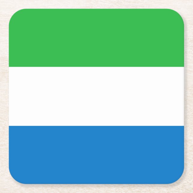 Flagge von Sierra Leone Rechteckiger Pappuntersetzer (Vorderseite)