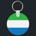 Flagge von Sierra Leone Schlüsselanhänger<br><div class="desc">Patriotische Flagge von Sierra Leone.</div>