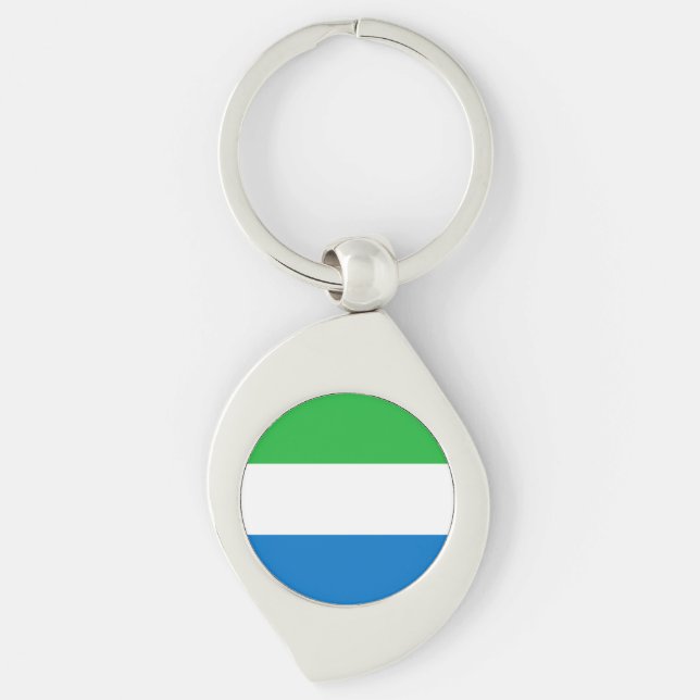 Flagge von Sierra Leone Schlüsselanhänger (Vorderseite)