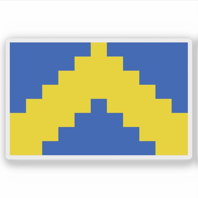 Flagge von Sillamäe, Estland Aufkleber (Vorderseite)