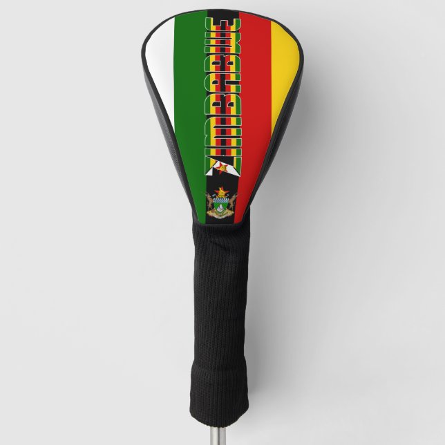 Flagge von Simbabwe Gorgetic Patriotic Golf Headcover (Vorderseite)