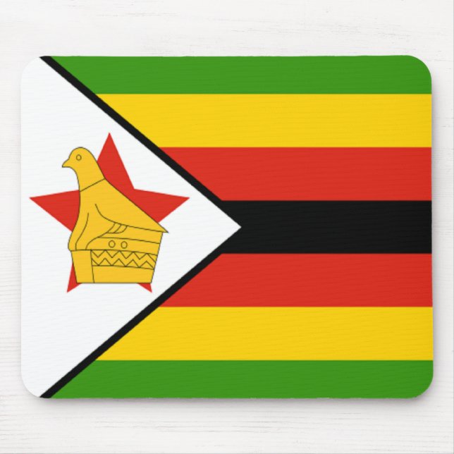 Flagge von Simbabwe Mousepad (Vorne)