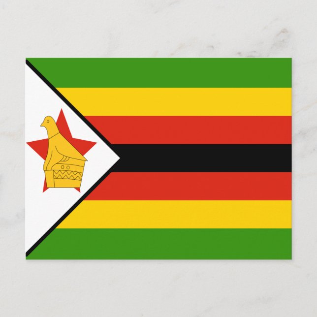 Flagge von Simbabwe Postkarte (Vorderseite)