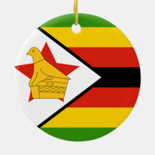 Flagge von Simbabwe-Verzierung Keramikornament