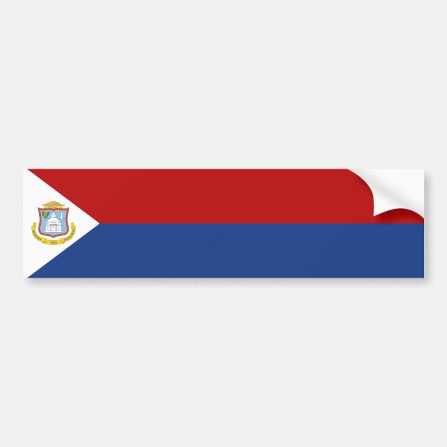 Flagge von Sint Maarten Autoaufkleber (Vorne)