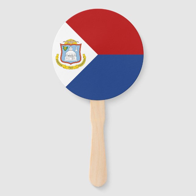 Flagge von Sint Maarten Fächer (Vorderseite)