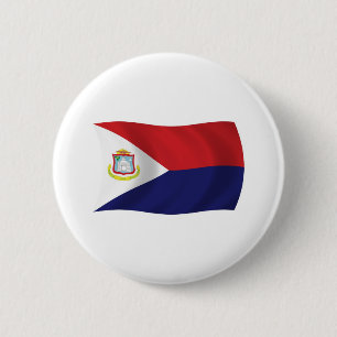 Flagge von Sint Maarten Knopf Button