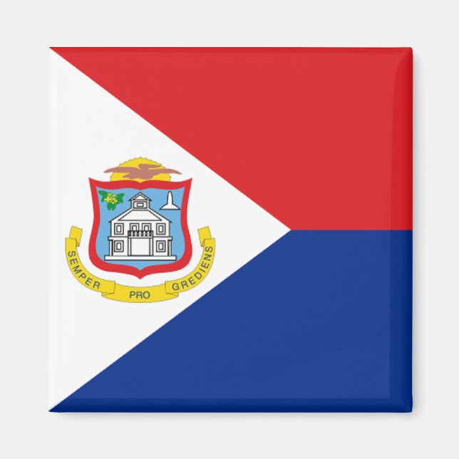Flagge von Sint Maarten Magnet (Vorne)