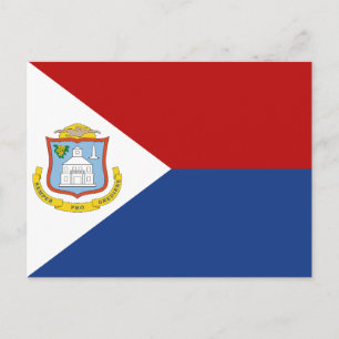 Flagge von Sint Maarten Postkarte