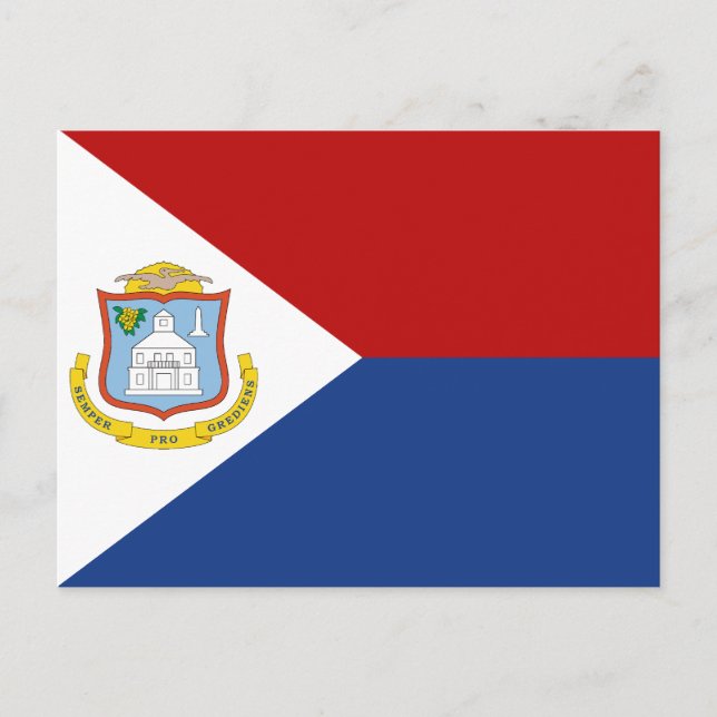 Flagge von Sint Maarten Postkarte (Vorderseite)