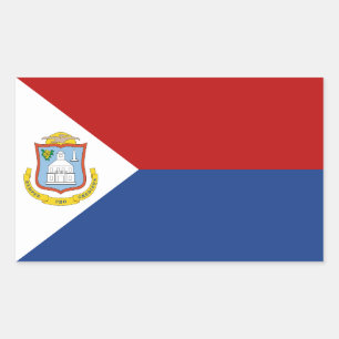 Flagge von Sint Maarten Rechteckiger Aufkleber