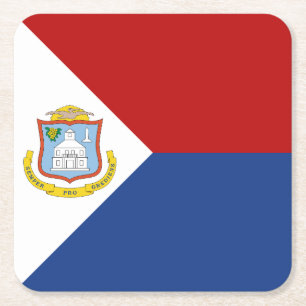 Flagge von Sint Maarten Rechteckiger Pappuntersetzer