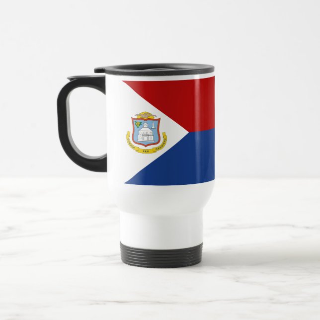 Flagge von Sint Maarten Reisebecher (Links)