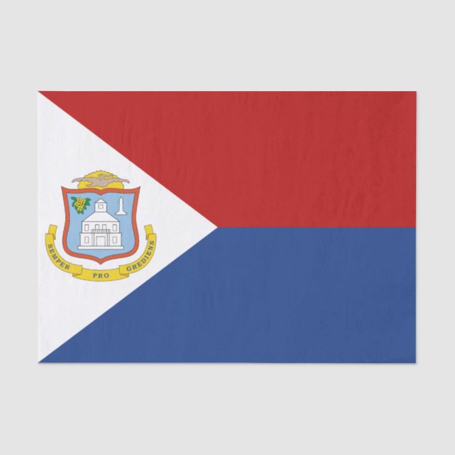 Flagge von Sint Maarten Seidenpapier (Vorderseite)