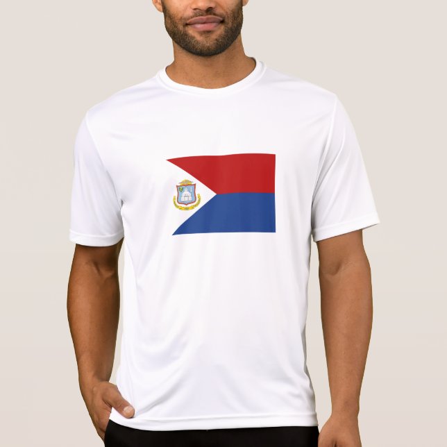 Flagge von Sint Maarten T-Shirt (Vorderseite)