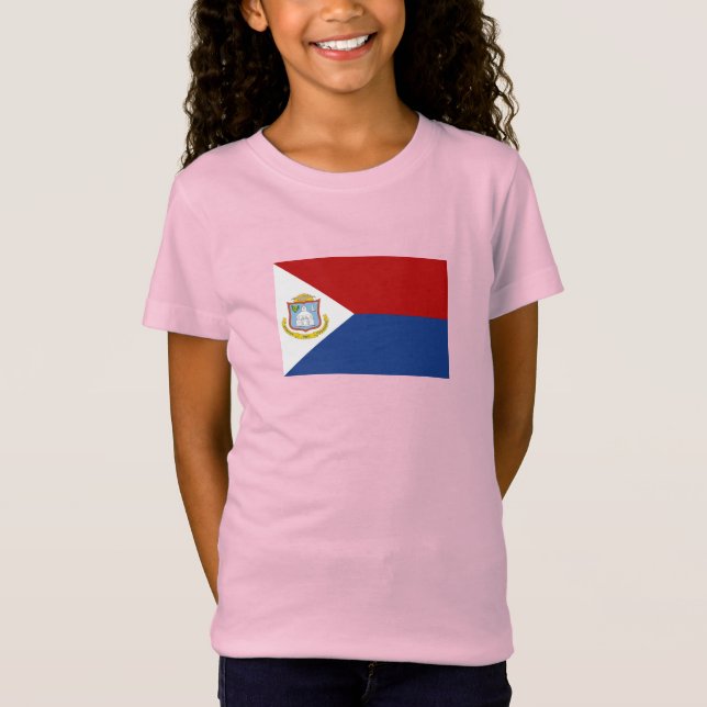 Flagge von Sint Maarten T-Shirt (Vorderseite)