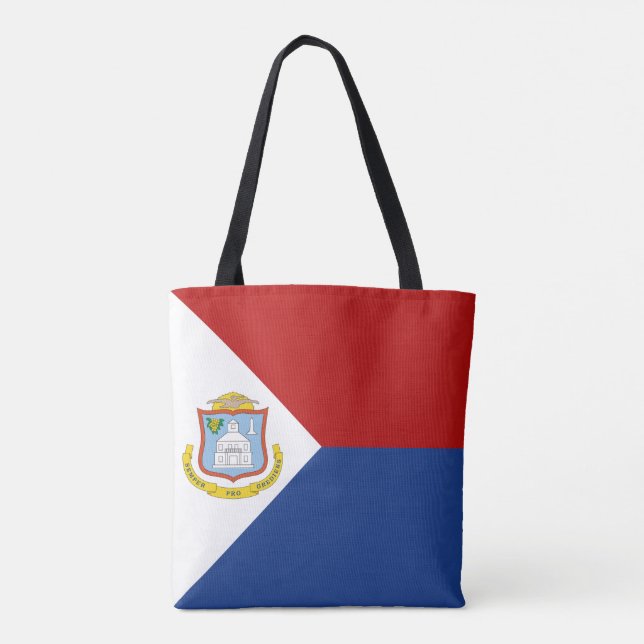 Flagge von Sint Maarten Tasche (Rückseite)