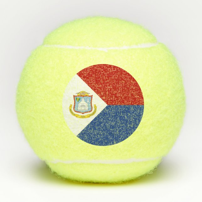 Flagge von Sint Maarten Tennisbälle (Vorderseite)