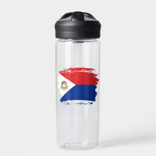 Flagge von Sint Maarten Trinkflasche