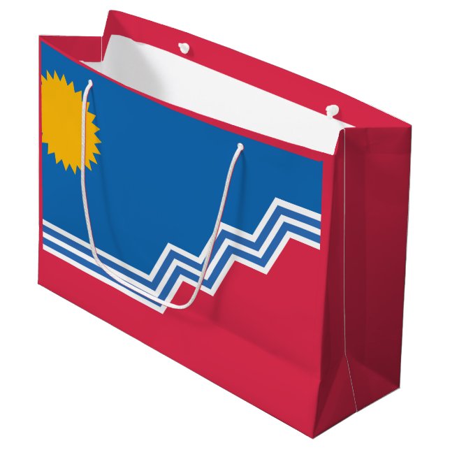 Flagge von Sioux Falls, South Dakota Große Geschenktüte (Vorderseite Schrägansicht)