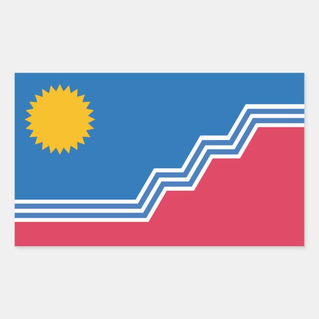 Flagge von Sioux Falls, South Dakota Rechteckiger Aufkleber (Vorderseite)