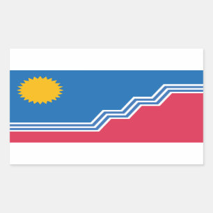 Flagge von Sioux Falls, South Dakota Rechteckiger Aufkleber