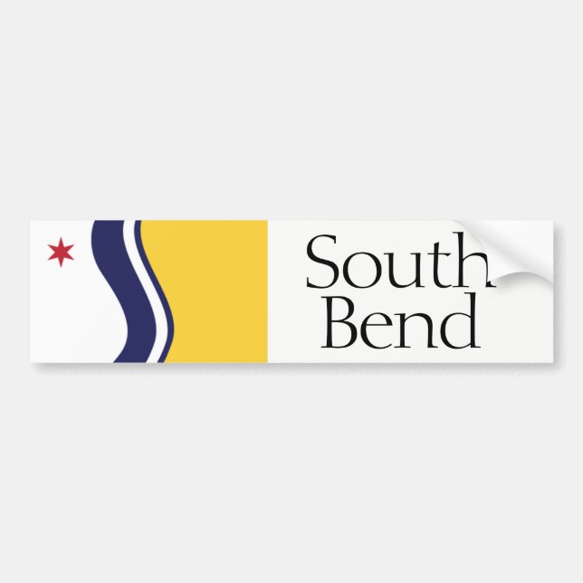 Flagge von South Bend, Indiana Autoaufkleber (Vorne)