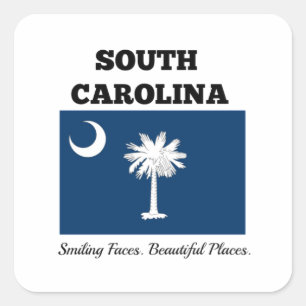 Flagge von South Carolina Quadratischer Aufkleber
