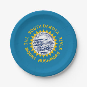 Flagge von South Dakota Pappteller