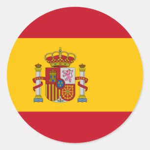 Flagge von Spanien-Aufkleber Runder Aufkleber