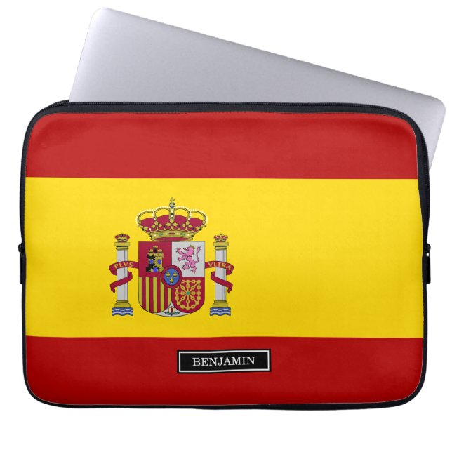 Flagge von Spanien Laptopschutzhülle (Vorderseite)
