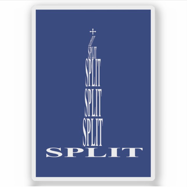 Flagge von Split, Kroatien Aufkleber (Vorderseite)