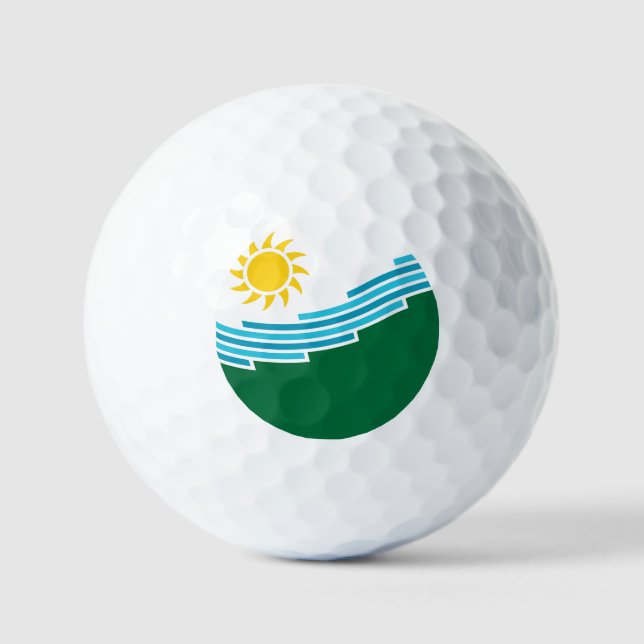 Flagge von Spokane, Washington Golfball (Vorderseite)