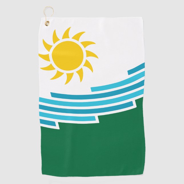 Flagge von Spokane, Washington Golfhandtuch (Vorderseite)