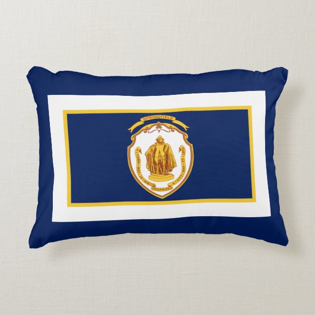 Flagge von Springfield, Massachusetts Dekokissen (Vorderseite)